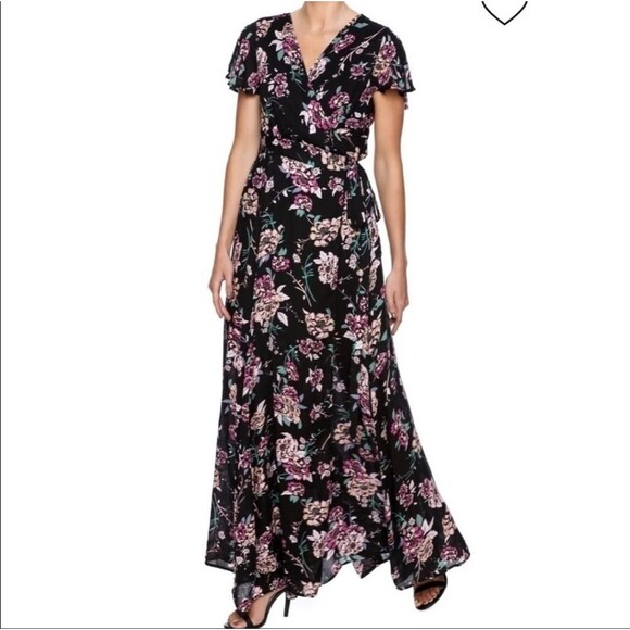 Patrons of Peace floral wrap maxi dress size small - Picture 1 of 7